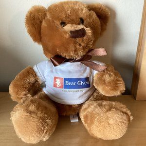 Bear Givers Brown Stuffed Teddy Bear with Removable Bear Givers Shirt